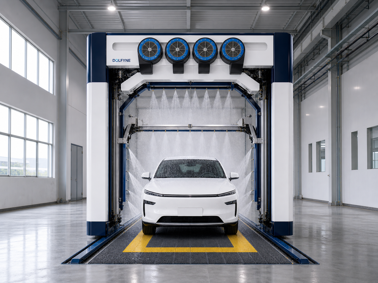Automatic wash detail and water spray